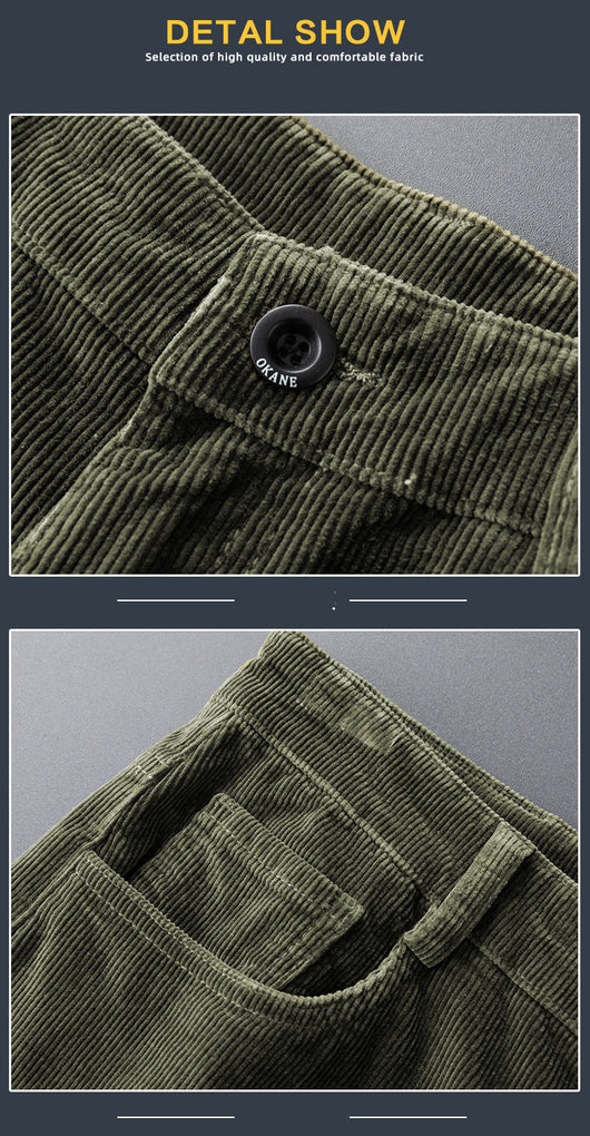 Pantalones Rectos de Felpa para Hombre - Abrigo Otoñal Plus - Image 17