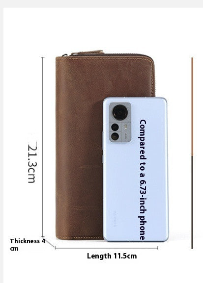 Billetera de Cuero Genuino Larga para Hombre - Image 7