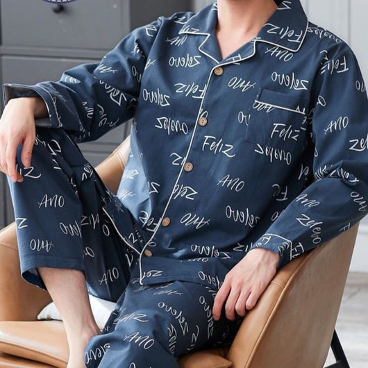 Pijama Hombre Algodón Ligero - Conjunto Cómodo para Casa Otoño Invierno - Image 20