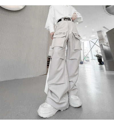 Pantalón Funcional Unisex de Pierna Ancha con Múltiples Bolsillos - Image 9