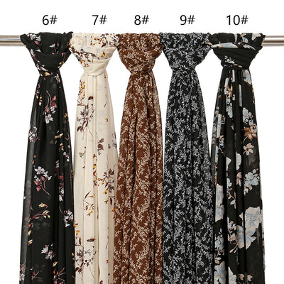 Pañuelo Ligero de Gasa Estampado Floral para Primavera y Verano - Image 42