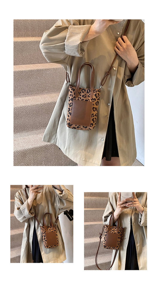 Bolsa Crossbody Retro Leopardo Otoño Invierno - Bandolera Ante Versátil para Teléfono - Image 14
