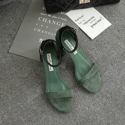 Sandalias de Tacón Alto Estilo Coreano con Detalles Calados - Diseño Moderno y Elegante - Image 9