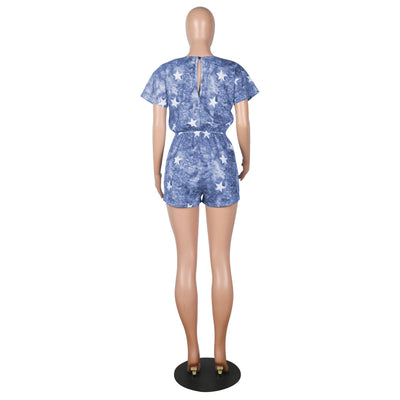 Enterizo Corto Tie-dye Estampado Creativo para Mujer - Image 17