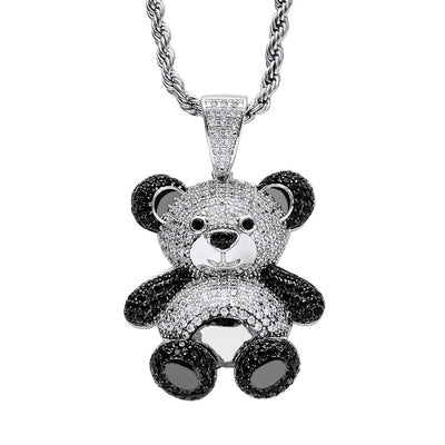 Dije Panda Tesoro Nacional con Circonitas Incrustadas - Collar Hip Hop Unisex - Image 8