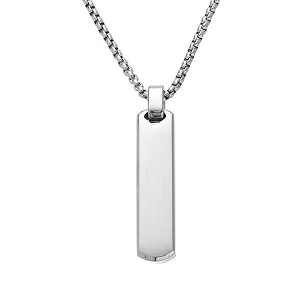 Collar Acero Titanio Pulido 3D para Hombre - Diseño Minimalista y Elegante - Image 6