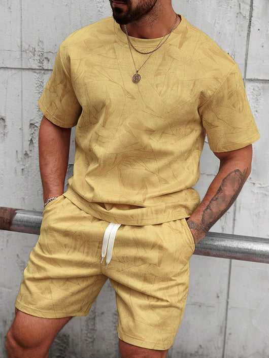 Conjunto Deportivo Casual para Hombre - Playera y Pantalón Corto Estampado - Image 5