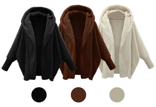 Abrigo Suelto con Capucha de Felpa para Mujer - Estilo Europeo y Americano - Image 14