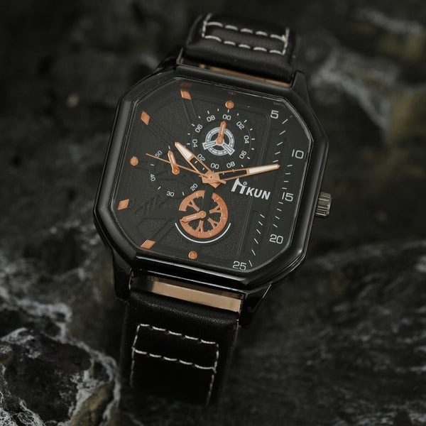 Reloj Casual para Hombre con Doble Capa y Esfera Cuadrada