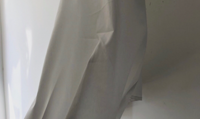 Blusa Suelta de Cuello Redondo con Mangas Linterna - Blanco para Mujer - Image 8