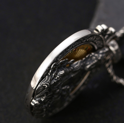 Colgante de Plata 925 con Mantra de Seis Caracteres y Bronce Giratorio - Image 12