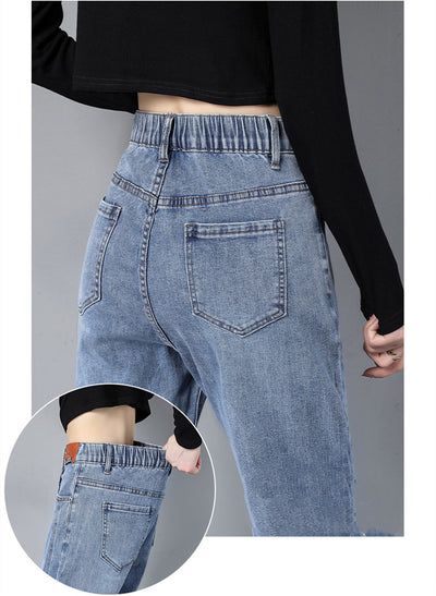 Pantalones Jeans Rectos Cintura Alta Estilo Daddy Harlan para Mujer - Image 5