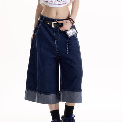 Jeans Retro Hot Girl con Efecto Plisado