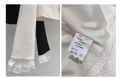 Abrigo Tweed Corto Estilo Hepburn con Volantes - Elegancia Francesa para Mujer - Image 12