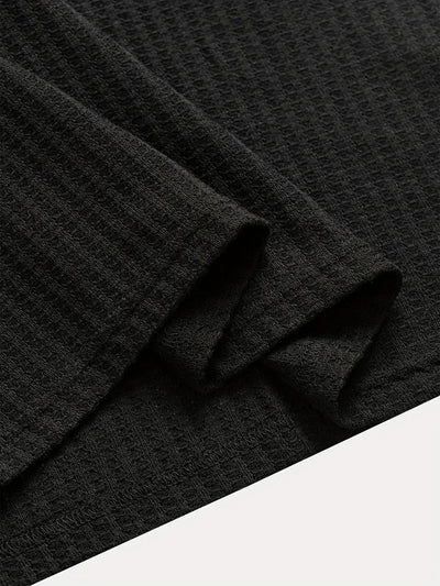 Camisa Casual de Punto Rombo con Solapa - Corte Holgado Manga Corta Hombre - Image 64