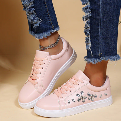 Tenis Blancos Coreanos con Bordado Casual y Suela Plana - Image 10