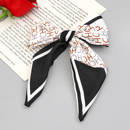 Clip Primavera para Coleta con Moño de Tela Estampada - Accesorio para Cabello Elegante - Image 8