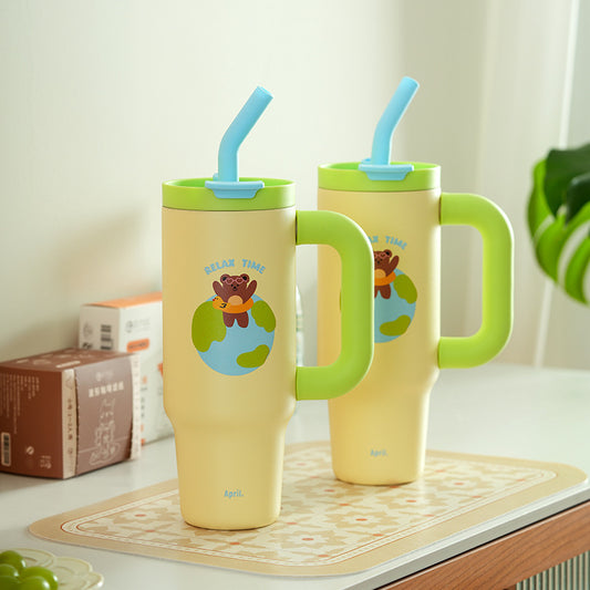 Vaso Térmico de Gran Capacidad con Pajita - Mantén tus Bebidas Frías Todo el Día - Image 2