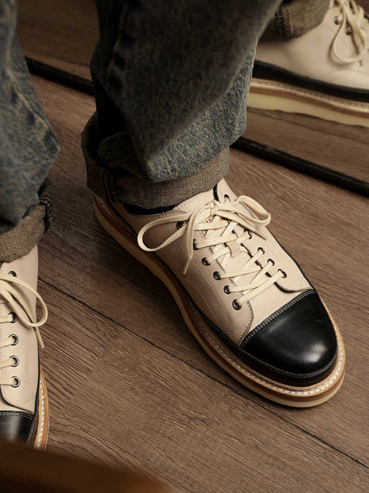 Zapatos Casuales de Cuero Genuino con Plataforma - Estilo Vintage Artesanal - Image 4