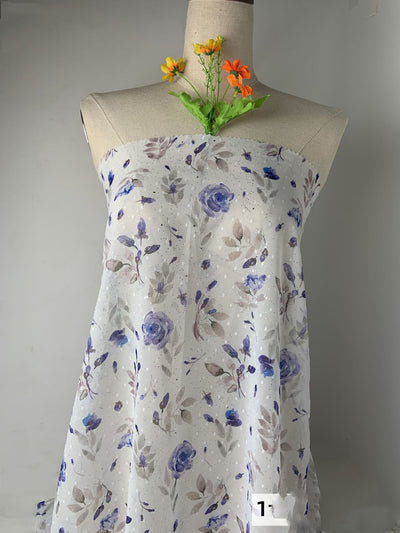 Tela Chifón Dorada Estampada para Hanfu - Image 24