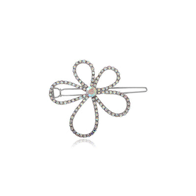 Pasador de Cabello con Flor de Diamantes y Encaje Hueco - Image 10