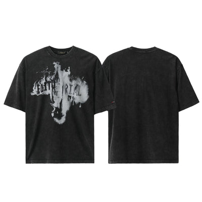 Playera de Manga Corta Estilo Americano Desgastado - Image 14
