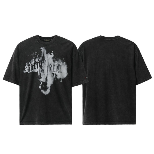 Playera de Manga Corta Estilo Americano Desgastado - Image 14