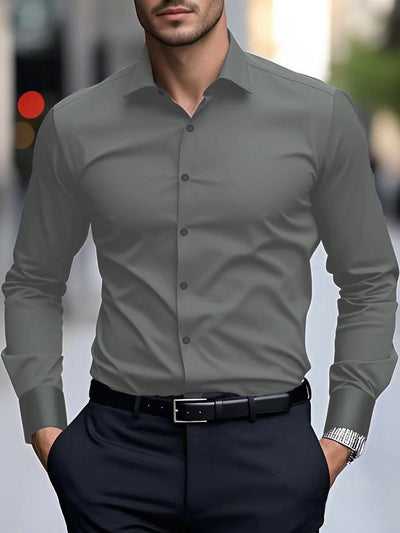 Camisa Blanca Formal Slim Fit para Primavera y Otoño - Image 22