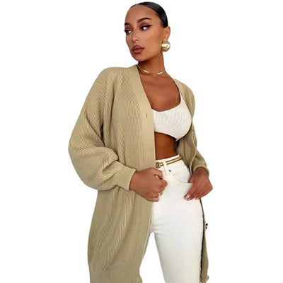 Cardigan Tejido Suelto Cuello V - Diseño Versátil para Otoño - Image 5