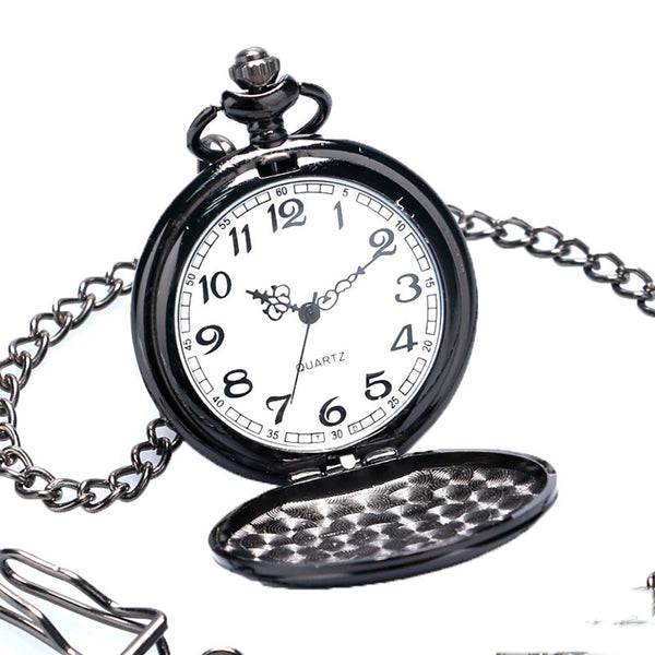 Reloj de Bolsillo Conmemorativo 'Para Mi Hijo' con Grabado de Moda Europea y Americana