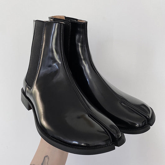 Zapatos de Cuero Charol con Punta Dividida para Hombre y Mujer - Image 3