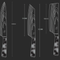 Faca Santoku Vermelha 5 polegadas