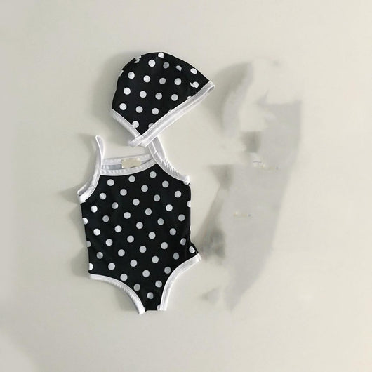 Traje de Baño Enterizo para Bebé Niña con Capucha y Lunares - Image 4
