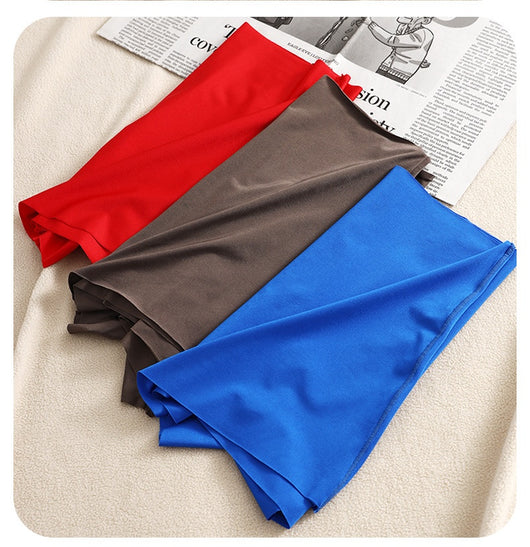 Bóxers de Seda Helada para Hombre - Cintura Media Color Sólido Verano - Image 10