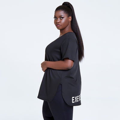 Blusa Deportiva Talla Grande de Secado Rápido y Ajuste Holgado - Image 10