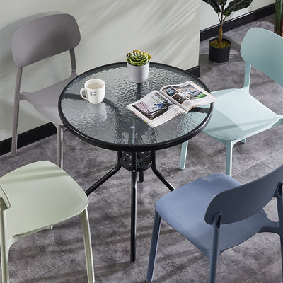 Conjunto de Mesa y Sillas Redonda para Balcón - Juego de Conversación Compacto - Image 10