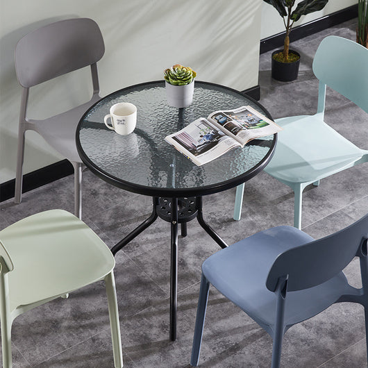 Conjunto de Mesa y Sillas Redonda para Balcón - Juego de Conversación Compacto - Image 10