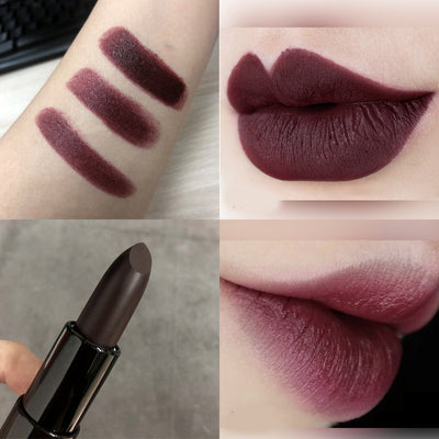 Labial Mate Chocolate Oscuro con Tonos Púrpura - Image 11