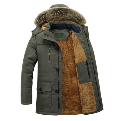 Abrigo Militar Grueso Forrado en Fleece para Hombre