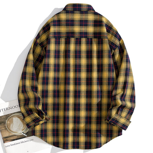 Camisa Casual de Cuadros Oversize para Hombre - Image 4