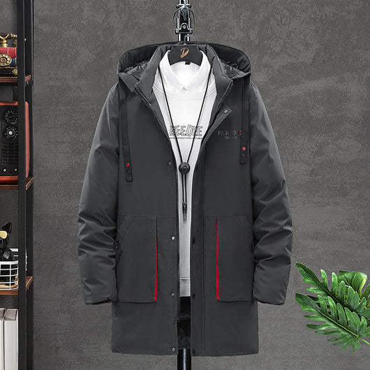 Abrigo Impermeable Grueso y Cálido con Capucha para Hombre - Image 8