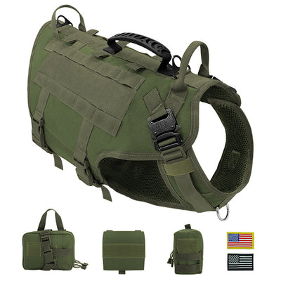 Arnés Táctico Profesional para Perros Grandes Malinois con Correa y Mochila de Entrenamiento - Image 4