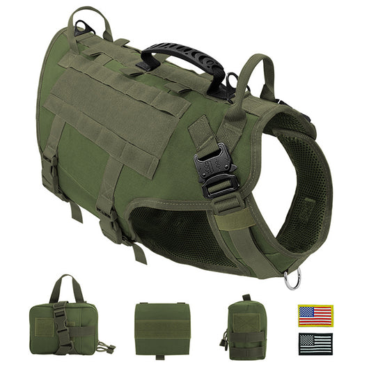 Arnés Táctico Profesional para Perros Grandes Malinois con Correa y Mochila de Entrenamiento - Image 4