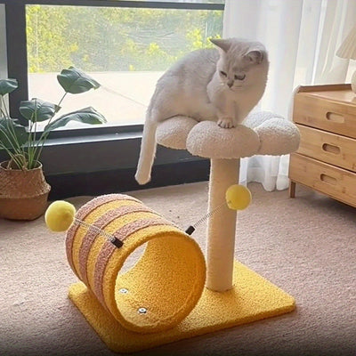 Árbol para Gatos con Túnel y Rascador de Sisal - Marco de Escalada Bee Cat - Image 4
