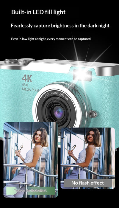 Cámara Digital 4K con Sensor de Alta Resolución para Fotos y Selfies - Image 17
