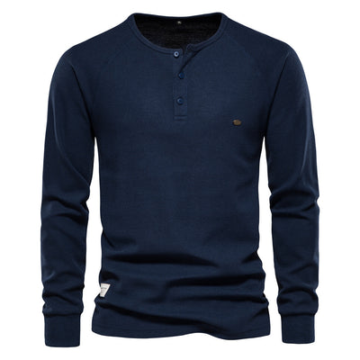 Henley Casual de Manga Larga para Hombre - Base Layer Versátil - Image 19