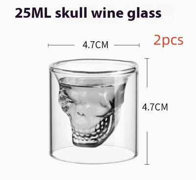 Vaso de Whiskey Doble Capa Diseño Calavera - Copa Premium para Bar - Image 11