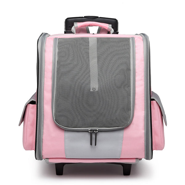 Mochila Transportadora Respirable para Mascotas con Ruedas