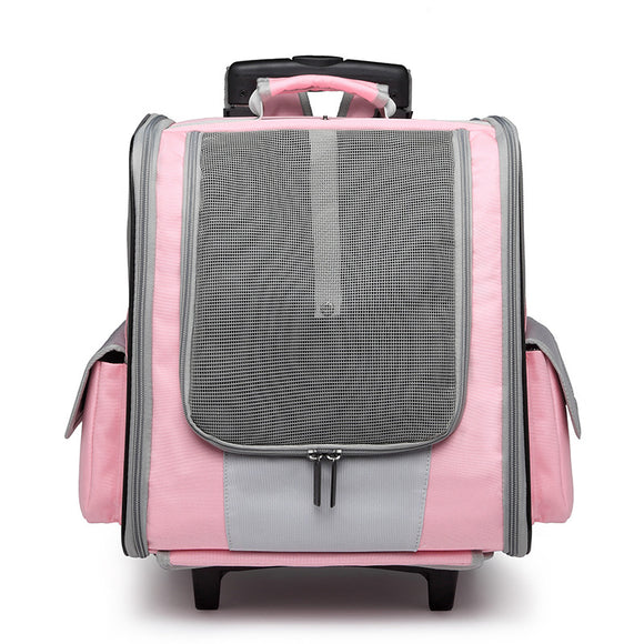 Mochila Transportadora Respirable para Mascotas con Ruedas