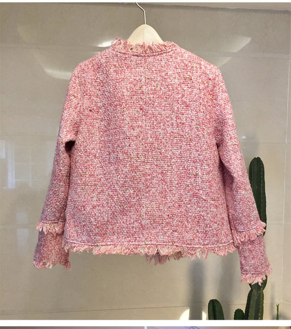 Abrigo de Lana Corto Elegante para Mujer